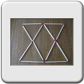 ALLUMETTES 4 TRIANGLES : former 6 triangles en déplaçant 4 allumettes