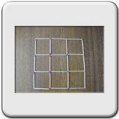 ALLUMETTES 9 CARRÉS : Depuis cette position, former seulement 2 carrés en enlevant 8 allumettes