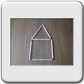 ALLUMETTES MAISON : Depuis cette position, former 8 triangles en déplaçant 3 allumettes